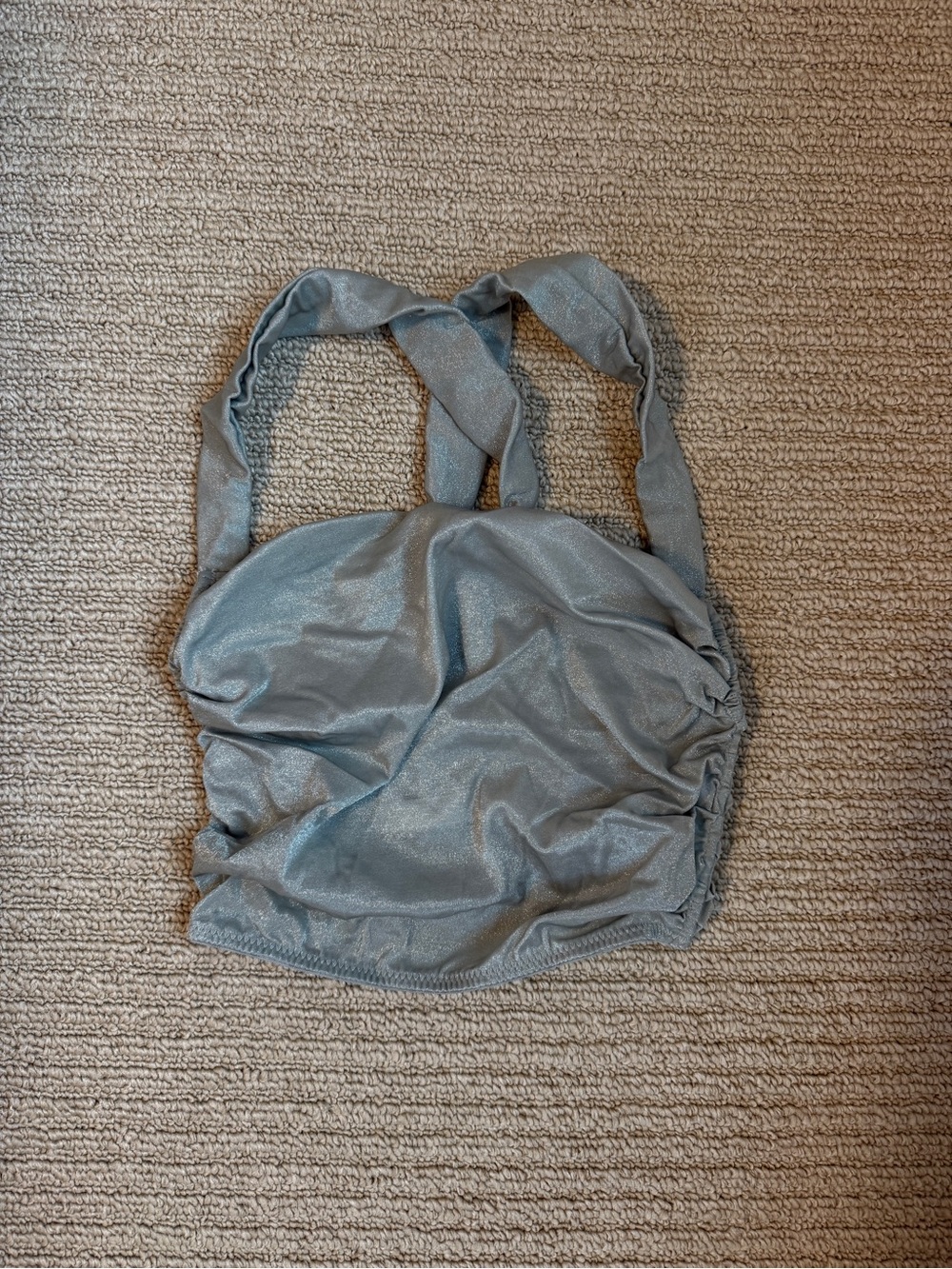 Urban Outfitters Metallic Silver Ruched Tank